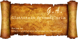 Glattstein Artemíszia névjegykártya